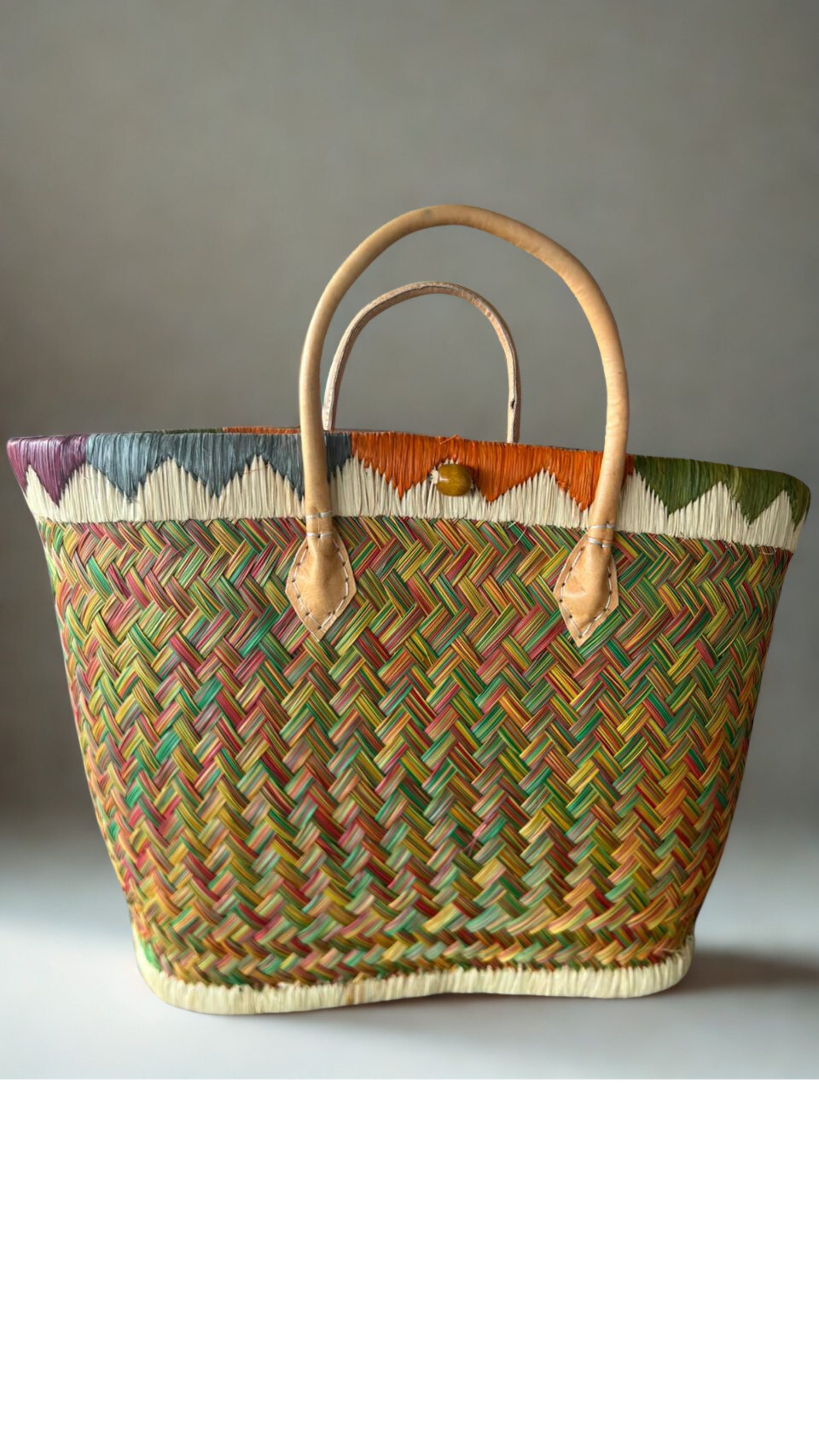 Natural fiber tote bag set